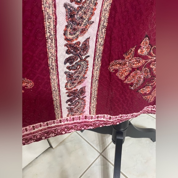 Free People C’est Moi mixed Floral Long Sleeve maxi top size S - Picture 4 of 10